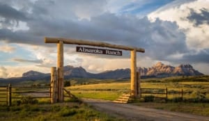 Absaroka Ranch gate sign.