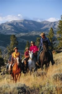 Bitterroot Ranch - Horseback Trail ride in the hills.