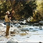 Bitterroot Ranch - fly fisherman on the creek.