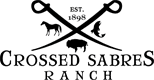 Crossed Sabres Ranch logo.