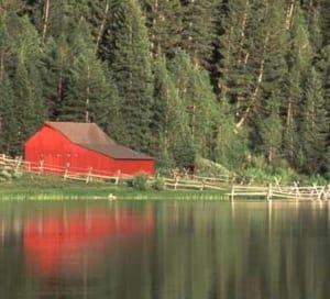Flat Creek Ranch - Barn on the river.